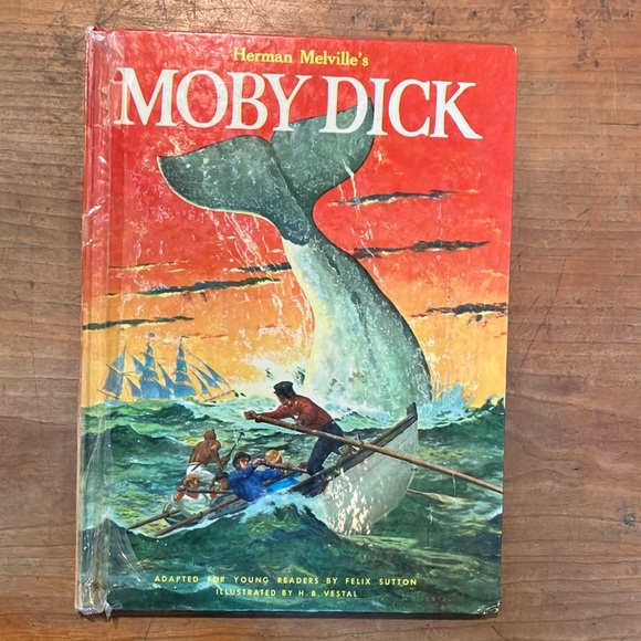 Moby Dick Illustrated Hardcover Book by Herman Melville vintage 1956 edition - Picture 1 of 16